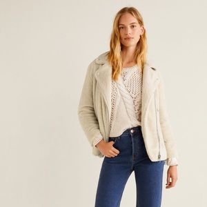 Fluffy Faux Fur Biker Jacket